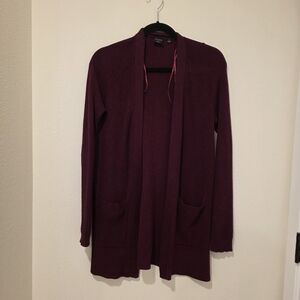 Long Burgundy Cardigan
